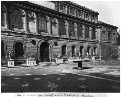 Facade of the Library of the Ecole Nationale Superieure des Beaux-Arts, Palais des Etudes by Adolphe Giraudon